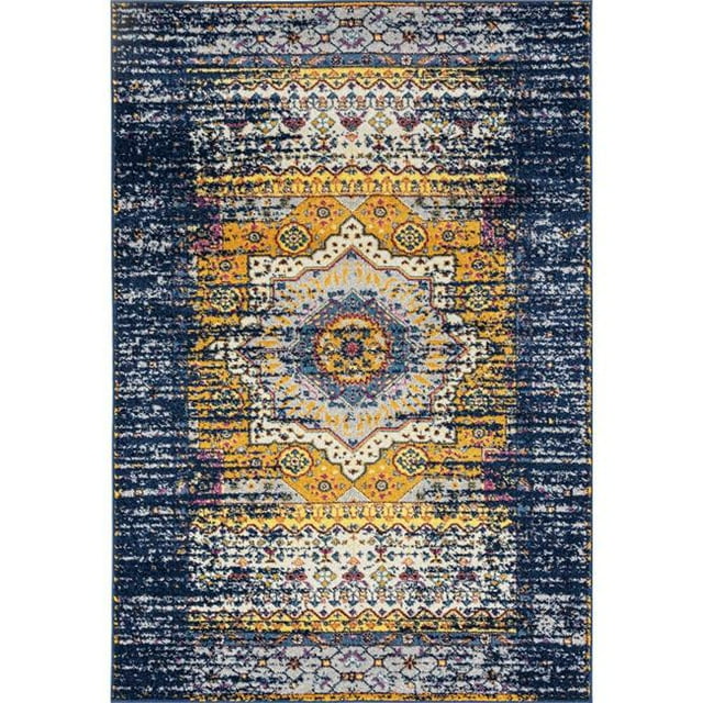 Amer Rug MAN342606 2 ft. 6 in. x 6 ft. Manhattan 34 Power-Loomed Runner Rug - Navy
