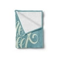 thumbnail image 2 of Saying Soft Flannel Fleece Throw Blanket, Hand Lettering Calligraphic Art with Grunge Look Housewarming Party, Cozy Plush for Indoor and Outdoor Use, 70" x 90", Bluegrey Beige, by Ambesonne, 2 of 5