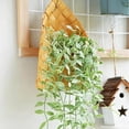 thumbnail image 3 of Hanging Woven Rattan Wall Vase Organizer for Succulent Dried Flowers Home Decoration Farmhouse Storage Planter Boho Style, 3 of 3