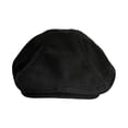 thumbnail image 1 of Hat Spring and Summer Literary Beret British Retro Peaked Cap Octagonal Flat Cap Black, 1 of 8