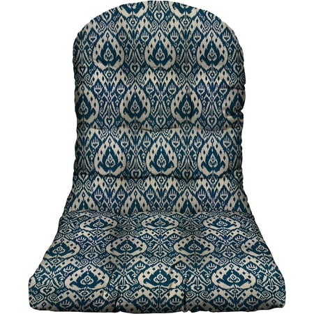 Indoor Outdoor Single Tufted Adirondack Chair Seat Cushion, (Ashmore Marine Blue)