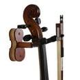 thumbnail image 2 of Violin Viola Wall Mount Hanger, One Pack U-Shaped Wall Hanger Mount with Bow Hook, Soft Padding, Violin Storage Hook for Home Studio, Mahogany Color, 2 of 6