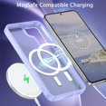 thumbnail image 5 of for Samsung Galaxy S22 Case, Galaxy S22 Magnetic Case [Compatible with MagSafe] Translucent Matte Slim Shockproof Women Men Protective Case Cover for Samsung Galaxy S22 6.1", Lavender, 5 of 18