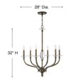 thumbnail image 2 of Six Light Chandelier-Oiled Bronze Finish Hinkley Lighting 4006Or, 2 of 7