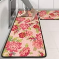 thumbnail image 2 of Kitchen Rugs Sets Of 2,Pioneer Flower Floral Print Pattern Anti Fatigue Kitchen Mat Rugs Non Slip Washable,Decorative Kitchen Floor Mats for Kitchen,Sink,Laundry,17"x47"+17"x47", 2 of 5
