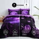 thumbnail image 2 of Juego de edredón WONGS BEDDING Purple Queen con 7 piezas, 2 of 7