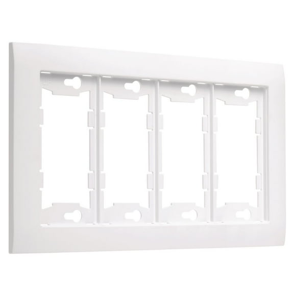 Taymac A4000 Allure 4 Gang Rocker / Gfi Wall Plate - White