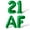 Green, variant on Letter Balloons - 21 AF 16" Inch Alphabet Letters Foil Mylar Balloon 21st Birthday Party Banner (Gold)