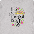 thumbnail image 4 of Inktastic This Princess is Two- Second Birthday Girls Long Sleeve Toddler T-Shirt, 4 of 5