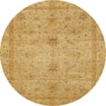 thumbnail image 1 of Ahgly Company Indoor Round Abstract Dark Orange Abstract Area Rugs, 4' Round, 1 of 6