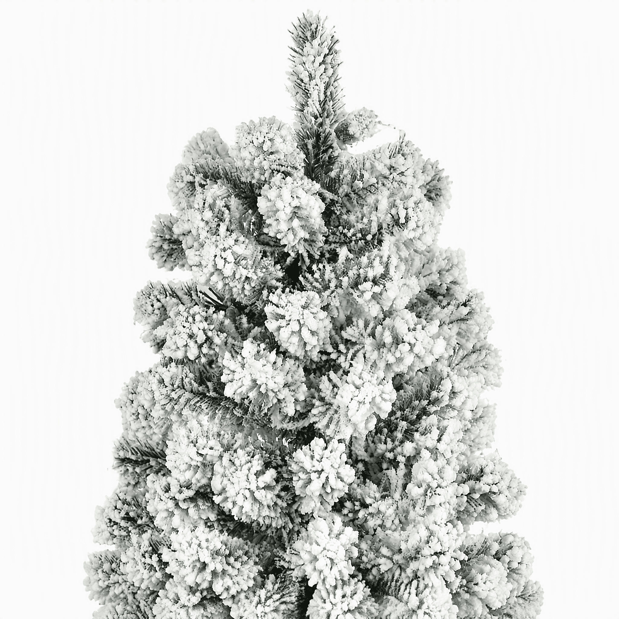 7.5ft Pencil Flocking Christmas Tree
