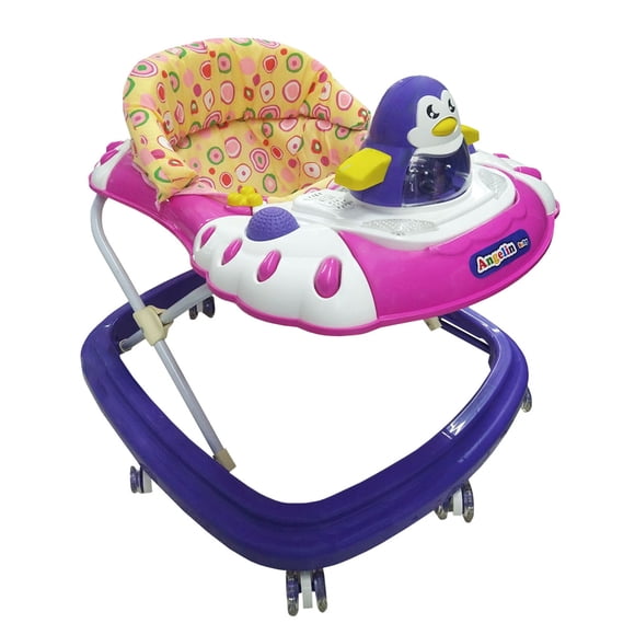 Andadera Angelin Baby Pingüino Musical Rosa