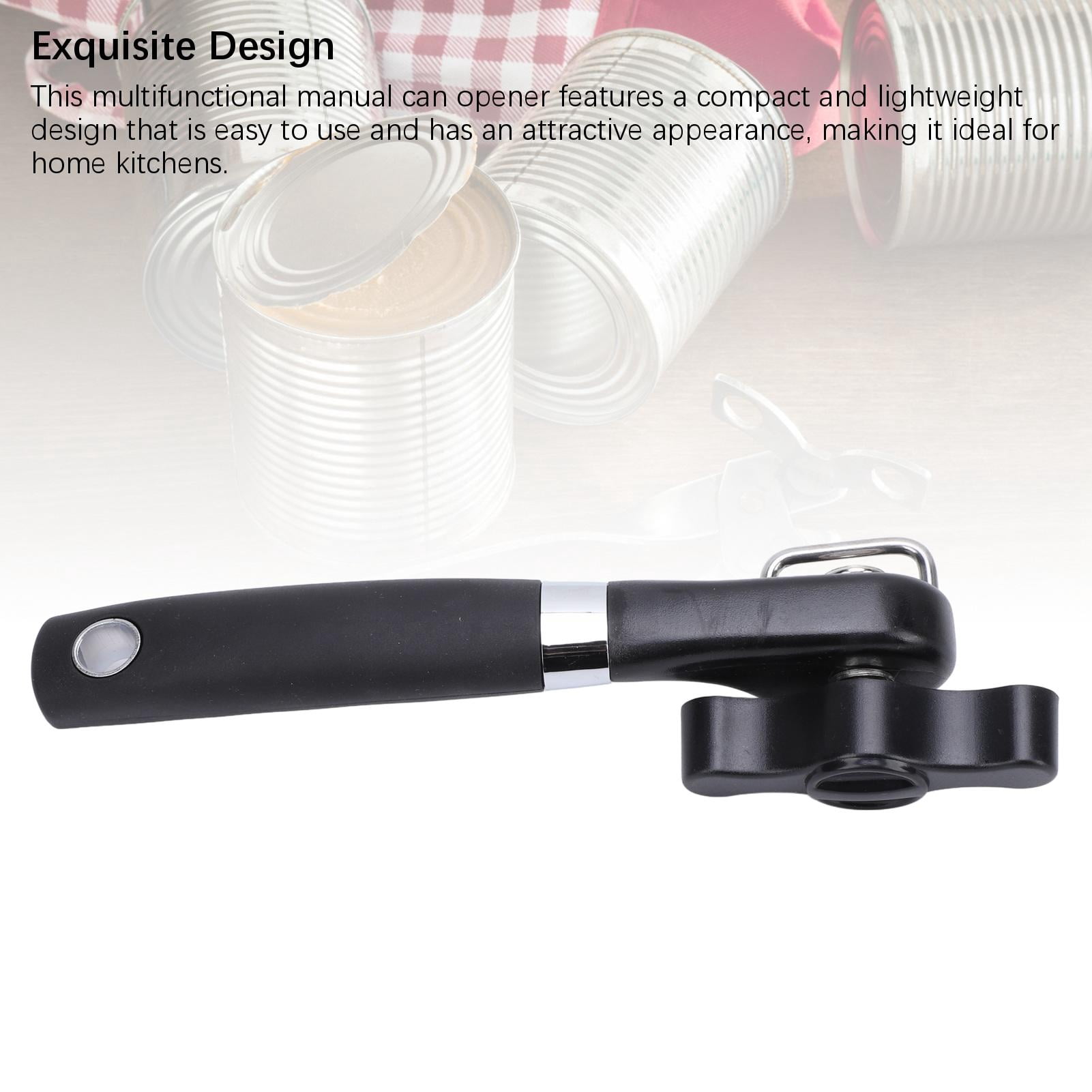 Suodoka Ergonomic Stainless Steel Hand‑Held Can Opener with Non‑Slip Handle, Slick Edges – Safe, Easy to Use for Seniors