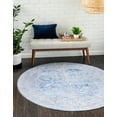 thumbnail image 3 of Unique Loom Timeless Collection Area Rug - Thaddeus (5' Round Blue/Gray), 3 of 9