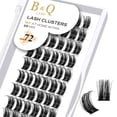 thumbnail image 1 of Lash Clusters B01 D Curl 0.472 in B&Q LASH Pestañas individuales naturales Extensiones de grupos de pestañas individuales Cluster DIY en casa Extensiones de pestañas DIY 72 grupos de pestañas CD Curl, 1 of 4