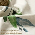 thumbnail image 2 of Green Linen Shower Curtain with Snap in Liner and Hooks Bathroom Shower Curtain Set Hunter Green Sage Beige Tan Taupe Cream Nature Lawn Leaves Eucalyptus Neutral Summer Bathroom Decor 72x72, 2 of 6