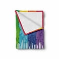 thumbnail image 2 of Abstract Soft Flannel Fleece Throw Blanket, Rainbow Colored Paint Leaking Splattered Drops Creative Graphic Design, Cozy Plush for Indoor and Outdoor Use, 50" x 70", Multicolor, by Ambesonne, 2 of 6