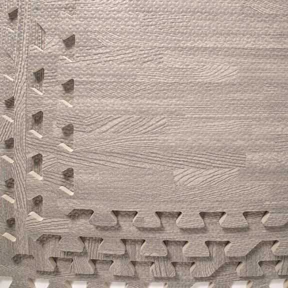 24 in. x 24 in. x 0.47 in. Light Wood Grain EVA Interlocking Foam Floor Mat for Exercise, Protect Flooring 4-Pack