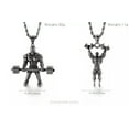 thumbnail image 2 of GKNET Gym Barbell Dumbbell Weightlifting Bodybuilding Necklace Pendant Stainless Steel-Dumbbell, 2 of 7