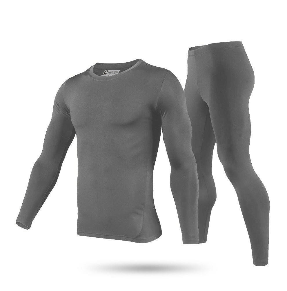 Clearance Thermal Underwear for Men Fleece Base Layer Top Bottom