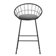 thumbnail image 2 of Benjara 26" Counter Height Chair (Set of 2)- Mesh Backrest- Gray Seat- Black, 2 of 6