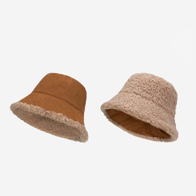 Chapeau de Pêcheur à la Mode pour Femmes Automne et Hiver Chaud et Épaissi