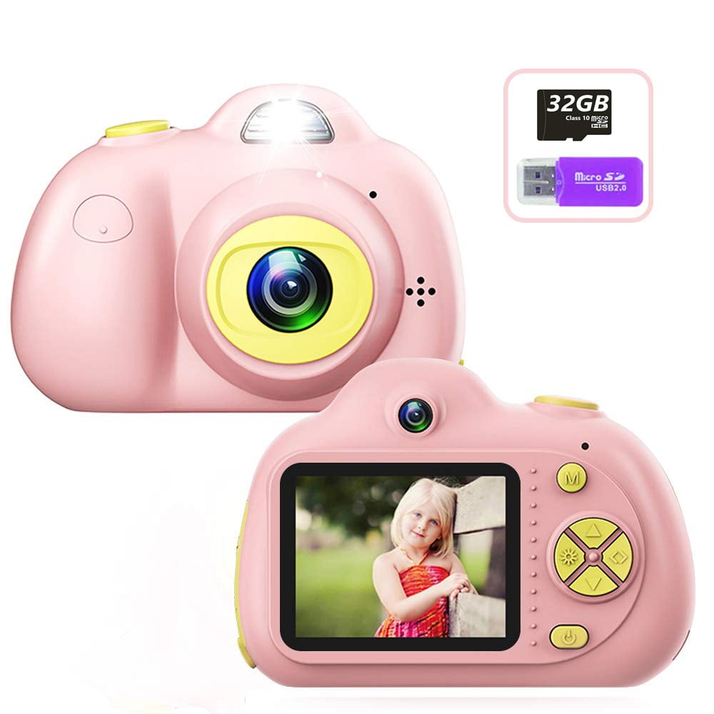 Kids Digital Cameras for Boys Girls 1080P Video Camcorders for Children 8.0MP Front and Rear Selfie Shockproof Soft Silicone Shell Toy Gifts Rechargeable Camera Outdoor Travel Play for Kids Age 4-8 
