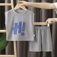 thumbnail image 2 of Xudanell Baby Boy'S Clothing Boys Clothes Size 6 Boy Clothes Toddler Baby Boys Summer Outfits Sleeveless T-Shirt Shorts Set (Yellow, 6-12 Months), 2 of 3