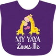 thumbnail image 3 of Inktastic My Yaya Loves Me Giraffe Boys or Girls Baby Bib, 3 of 4