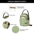 thumbnail image 4 of FORMRS Crossbody Bag for Women Quilted Travel Shoulder Cell Phone Purse with Chain Strap Handbag, Light Green Martini, 4 of 7