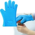 thumbnail image 2 of Under 10 Oven Mitts Silicone Five Finger Gloves Silicone Gloves for Oven Microwave Extraction Super Long Silicone Oven Gloves Heat Pan Pad Heart Pattern, 2 of 9