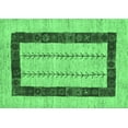 thumbnail image 1 of Ahgly Company Machine Washable Indoor Rectangle Solid Emerald Green Modern Area Rugs, 3' x 5', 1 of 4