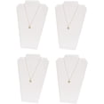 thumbnail image 1 of 4-Pack White Leatherette Value Series Necklace Display Stand with Easel/Jewelry Display Easel, 1 of 3
