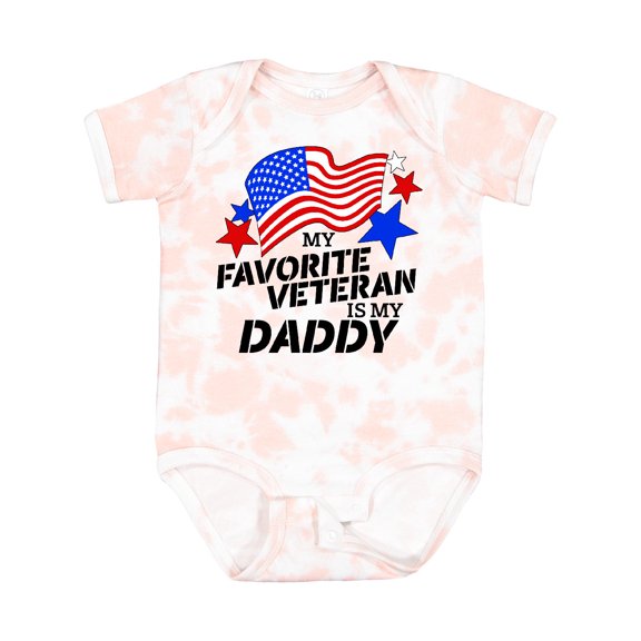 Inktastic My Favorite Veteran is My Daddy Boys or Girls Baby Bodysuit