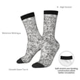 thumbnail image 4 of Xecao Silver Glitter Pattern Sport Socks for Women and Men Crew Socks Sporty Calf Socks Casual Socks, 4 of 6