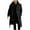Black, variant on Mens Double Breasted Trench Coat Casual Lapel Collar Business Winter Long Overcoats Navy