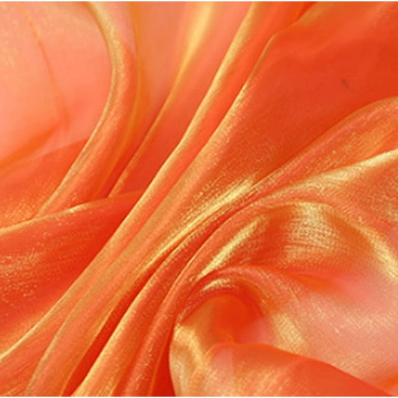 XmhyTop-A 1 Piece Orange Red Organza Fabric 100*150cm Sheer Organza, Wedding Fabric, Craft Organza, Decor Fabric, Ideal for Weddings, Crafts Decor Projects