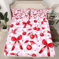 thumbnail image 2 of Homewish Kawaii Princess Bow Bed Sheets for Teens, Dreamy Cartoon Bowknot King Sheets, Pink Buffalo Plaid Sheet Set, Luxury Bedroom Decor, 4 Pieces, 2 of 7