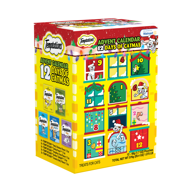 TEMPTATIONS Advent Calendar Holiday Treats for Adult Cats, 20.4 oz Variety Pack - Walmart.com temptations-advent-calendar-holiday-treats-for-adult-cats-20-4-oz-variety-pack-walmart-com