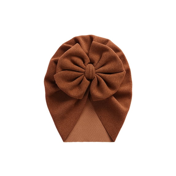 Biekopu Baby Windproof Bowknot Hat, Newborn Infant Girls Solid Color Lovely Wrapped Head Hat, Simple Style Hat Cap