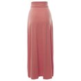 thumbnail image 3 of A2Y Women's Basic Foldable High Waist Floor Length Maxi Skirts Ash Rose M, 3 of 5