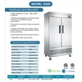 thumbnail image 5 of D55F 2-Door Commercial Freezer in Stainless Steel, 5 of 6