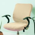 thumbnail image 3 of Elastic Office Chair Seat Covers Stretchable Chair Slipcover 2 piece Beige, 3 of 8