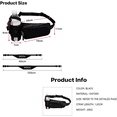 thumbnail image 4 of Riñonera deportiva impermeable, bolsa de agua portátil, diseño de acceso rápido, material de algodón duradero, para fitness, senderismo, running, resistente al agua, equipo de viaje, correas, 4 of 5