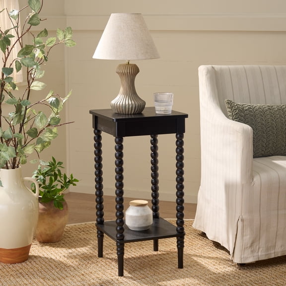 Safavieh Orbis Wood Modern Square End Table, Matte Black
