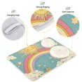 thumbnail image 3 of Yayeee Dish Drying Mat for Kitchen Counter 16"x18" Microfiber Absorbent Pad, Retro Beige Rainbow, 3 of 7
