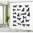 thumbnail image 5 of Ambesonne Labrador Shower Curtain, Various Positions, 69"Wx75"L, Charcoal Grey White, 5 of 5