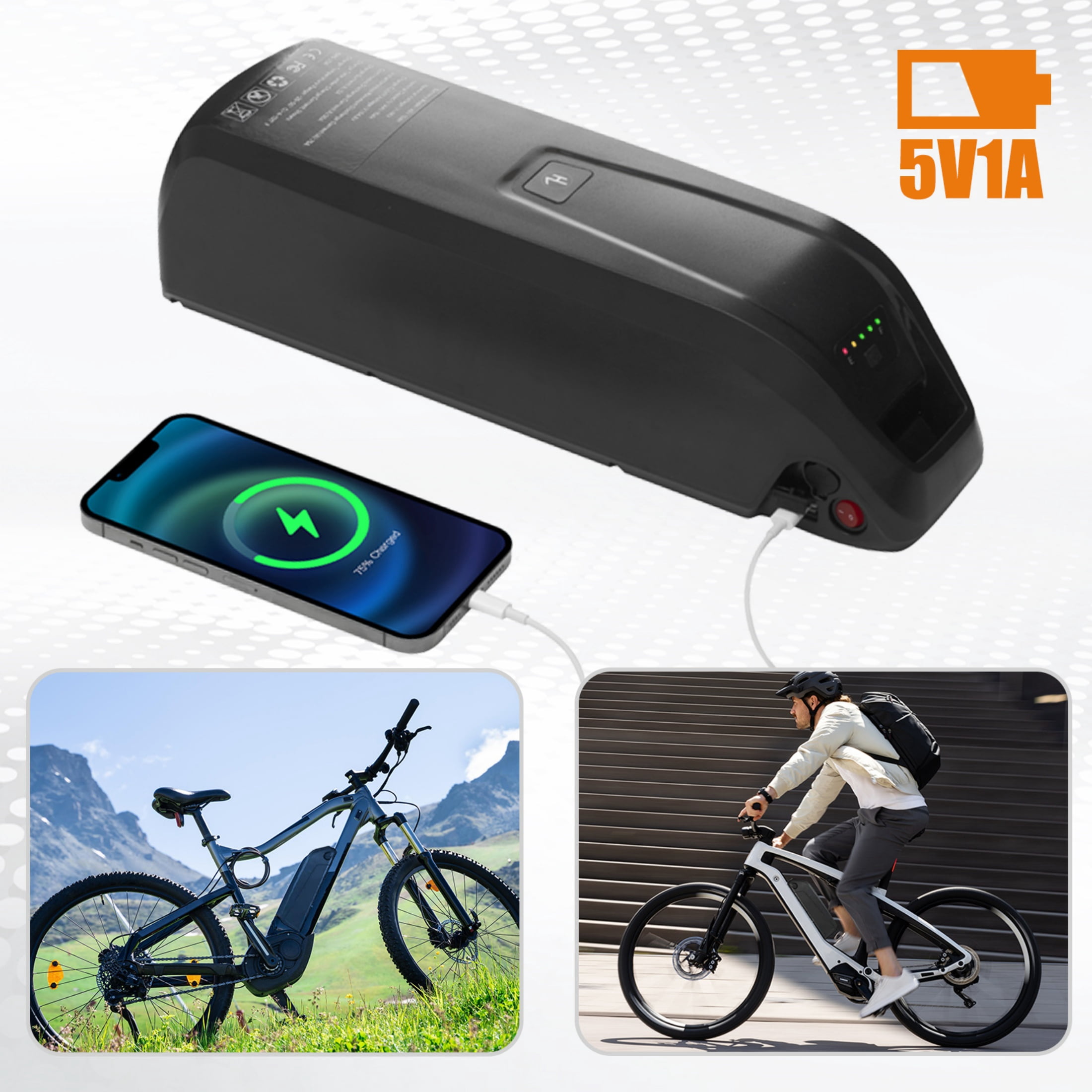 5 Pins 48v 15.6ah Ebike Battery with Charger Lithium ion Battery for Electric Bicycle Scooter