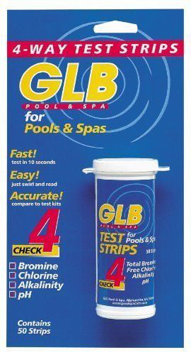 Garden Store Outdoor GLB Pool & Spa Products 71000 4-Way Water Test Strips Model: 71000A 50-Strips Repair & Hardware