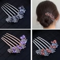 thumbnail image 4 of Peineta con diamantes de imitación, horquilla para el pelo, tocado, peine para peinado recogido, accesorios para el cabello, accesorios para el cabello para mujeres adultas, accesorios para rizador, 4 of 6